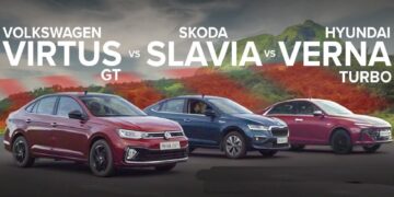 VW Virtus GT vs Skoda Slavia vs Hyundai Verna Turbo Drag Race