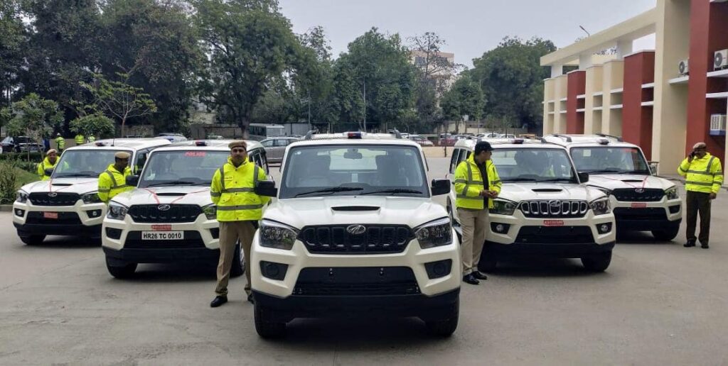 Mahindra Scorpio as a Police Car
