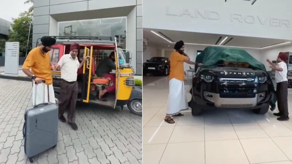 YouTuber Rides Autorickshaw to Take Delivery of Land Rover Defender