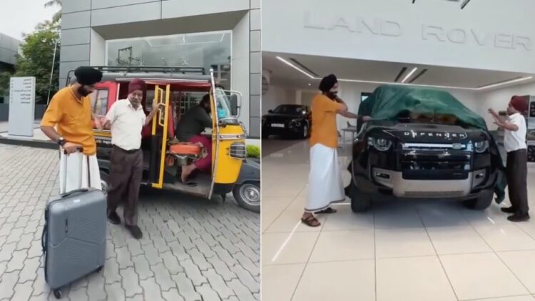 Youtuber Rides Autorickshaw to Take Delivery of Land Rover Defender