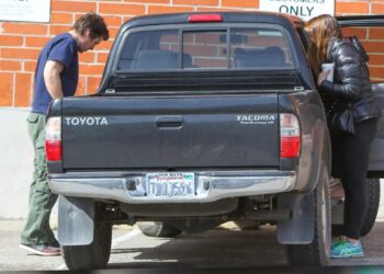 Batman Christian Bale Drives Toyota Tacoma