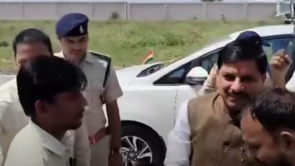 Cm Mohav Yadav with His Toyota Innova Crysta