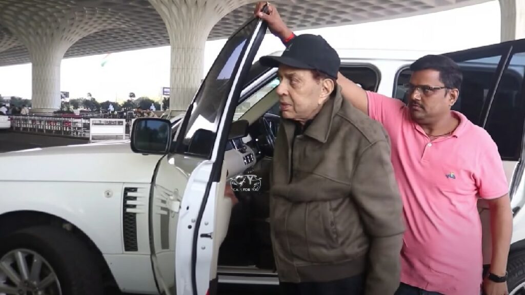 Dharmendra with His Range Rover Sport