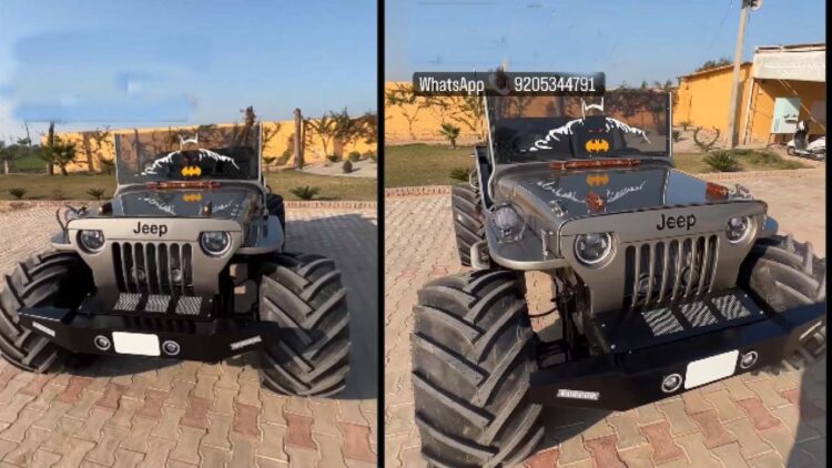Fully Electric Willys Jeep with Monster Tyres