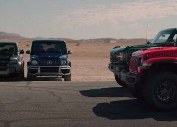 Ford Bronco vs Mercedes G-Wagon vs Land Rover Defender vs Jeep Wrangler vs Lamborghini Gallardo Drag Race