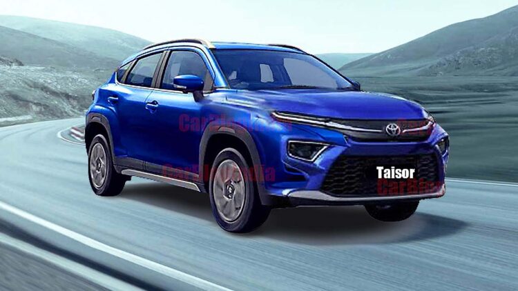 Maruti Fronx-based Toyota Urban Cruiser Taisor front three quarters rendering