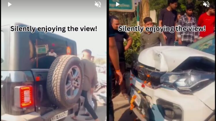 Mahindra Thar and Tata Nexon Crash