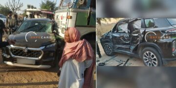 Truck Hits Maruti Grand Vitara