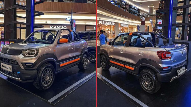 modified maruti s-presso roofless