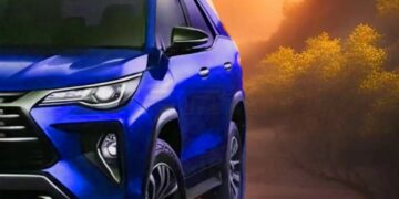 new-generation toyota-fortuner-2024 rendering front three quarters