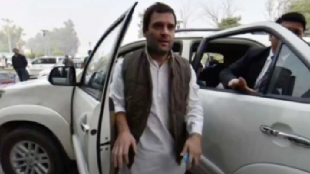 Rahul Gandhi with Toyota Fortuner