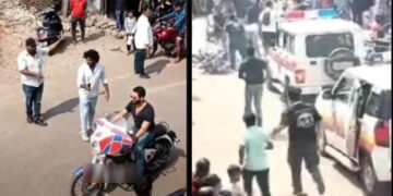 Shahid Kapoor Falls on Police Royal Enfield while Shooting