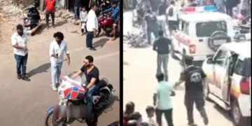 Shahid Kapoor Falls on Police Royal Enfield while Shooting