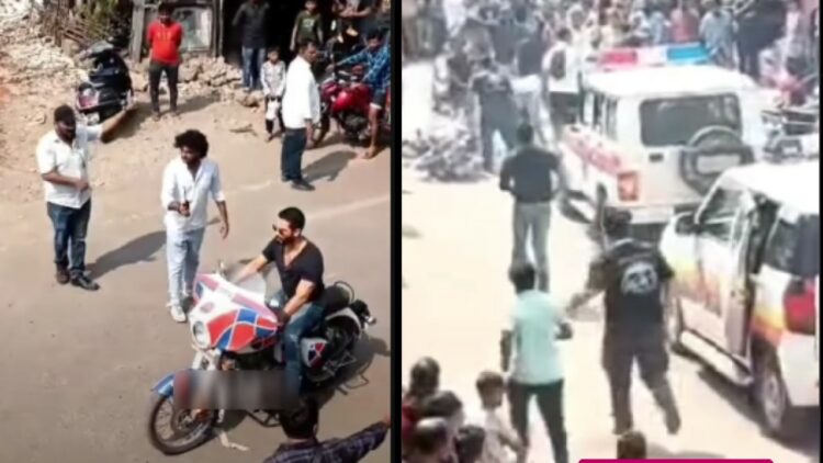 Shahid Kapoor Falls on Police Royal Enfield While Shooting