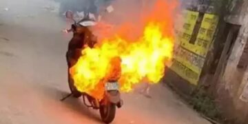 Berling electric scooter explodes