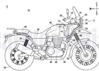 Honda GB350 Royal Enfield Himalayan Rival Patent Image Side Profile