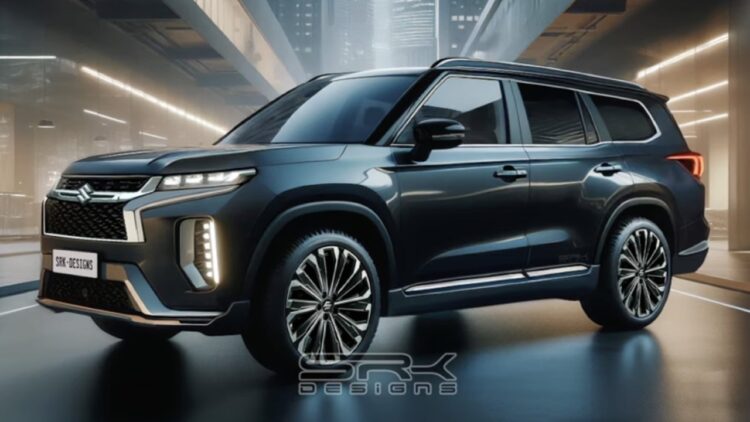 Maruti Grand Vitara 7 seater Front Three Quarters Rendering