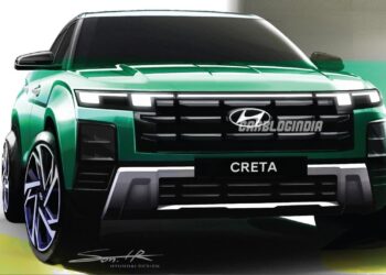 New 2024 Hyundai Creta Front Three Quarters Design Sketch