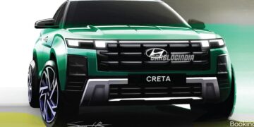 New 2024 Hyundai Creta Front Three Quarters Design Sketch