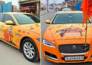 Gujarat Businessman Wraps Jaguar in Lord Ram Theme