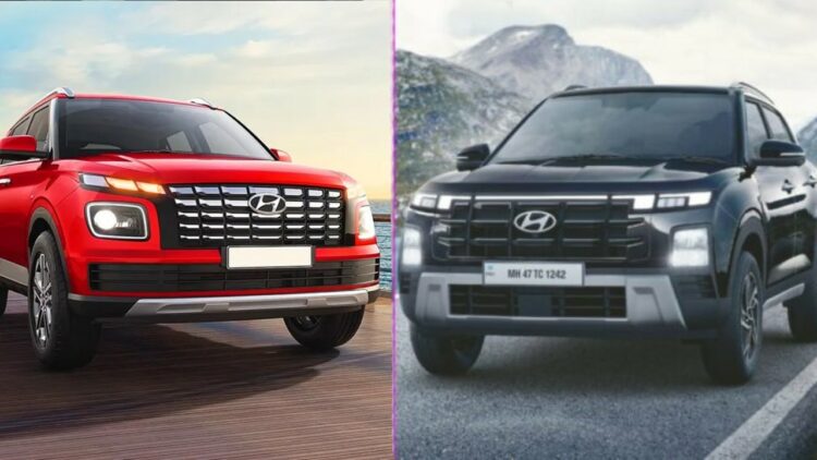 Hyundai Creta Facelift vs Venue Comparison Specs Prices Features Dimensions