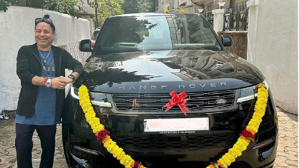 Kailash Kher with his Range Rover Sport