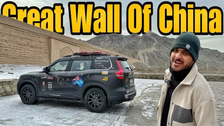 Mahindra Scorpio N at the Great Wall of China