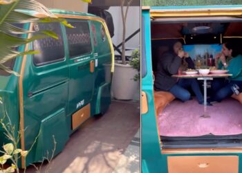Maruti Omni Van Converted into Cafe