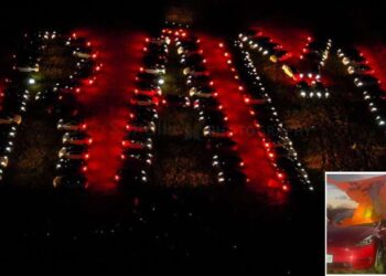 ram mandir light show Tesla cars use