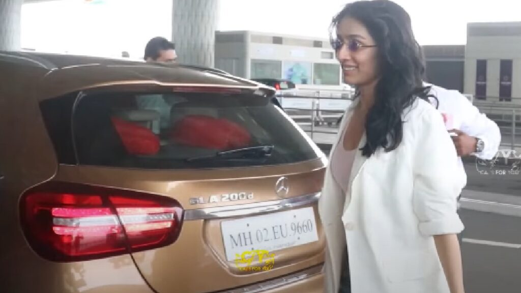 Shraddha Kapoor with her Mercedes-Benz GLA 200d