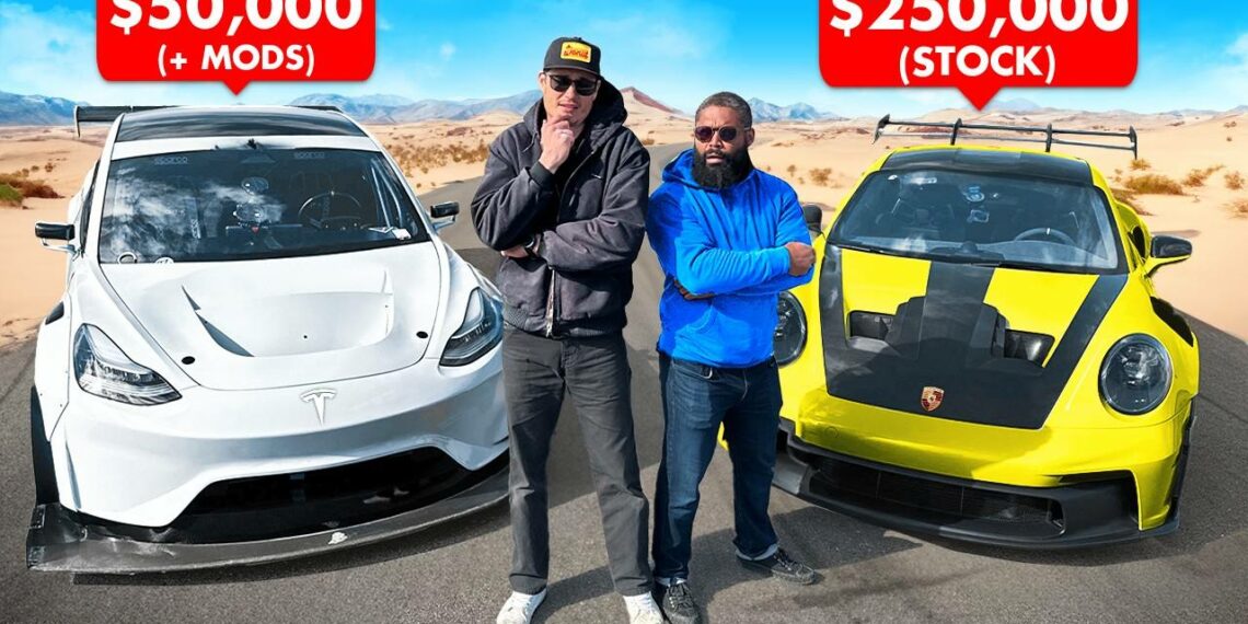 Tesla Model 3 vs Porsche GT3 RS Drag Race