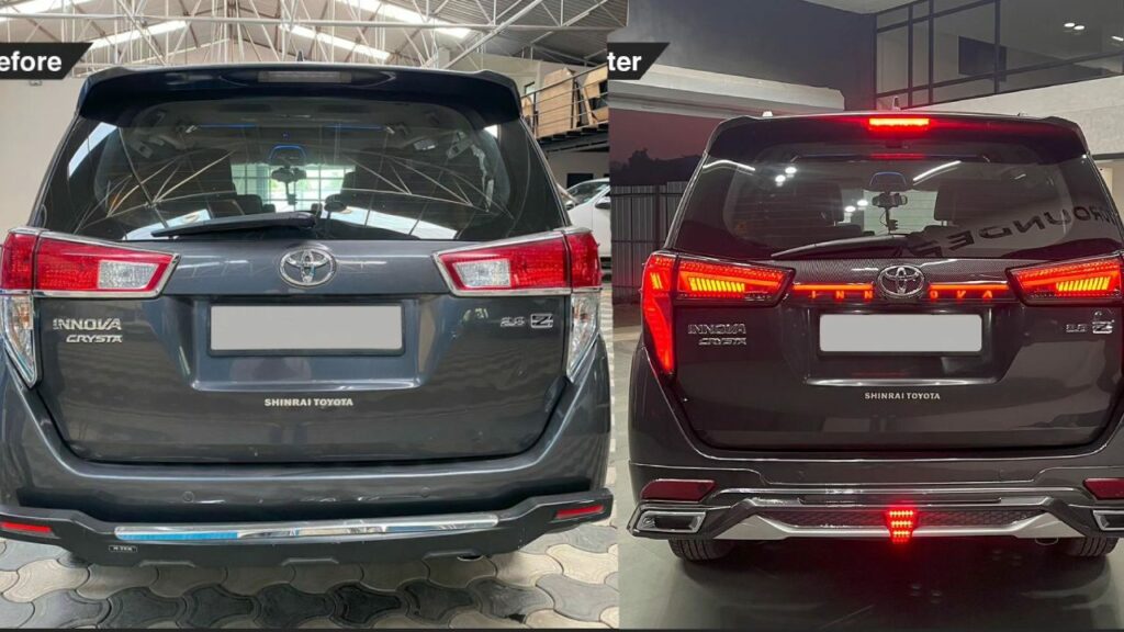 Toyota Innova Crysta with Alphard Kit- Rear Profile