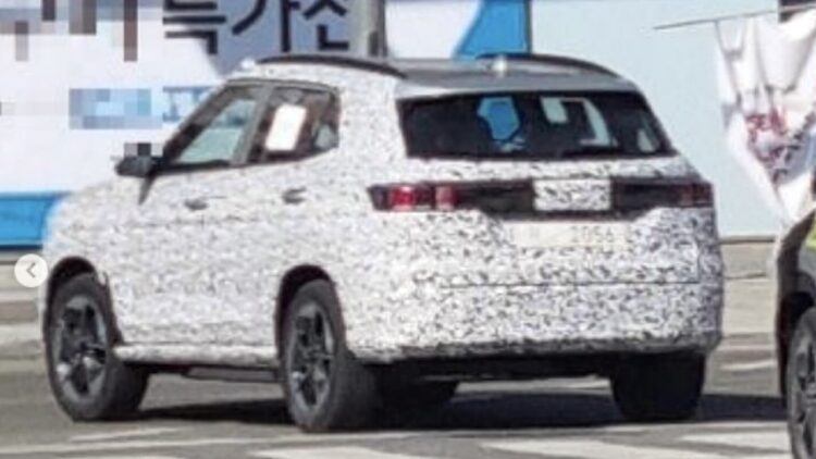 2024 Hyundai Creta Facelift Electric Version Spy Pic Rear Three Quarters