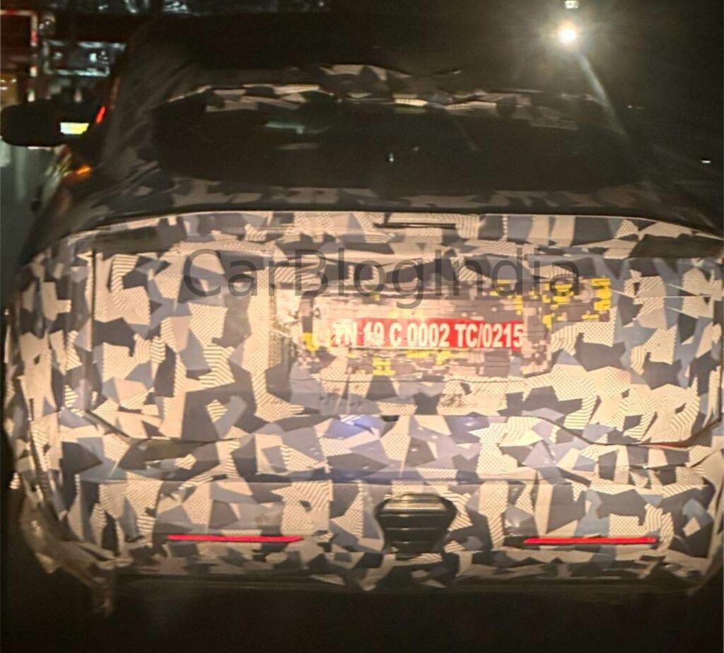 Mahindra Be05 Electric Suv Spy Pic Rear Jaipur