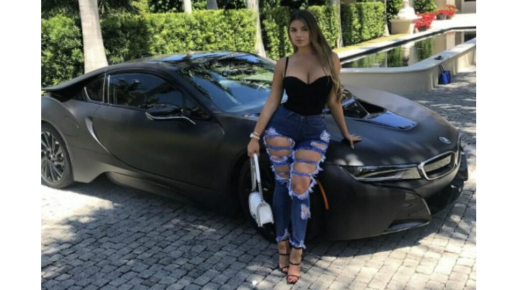 Anastasia Kvitko with Her Bmw I8