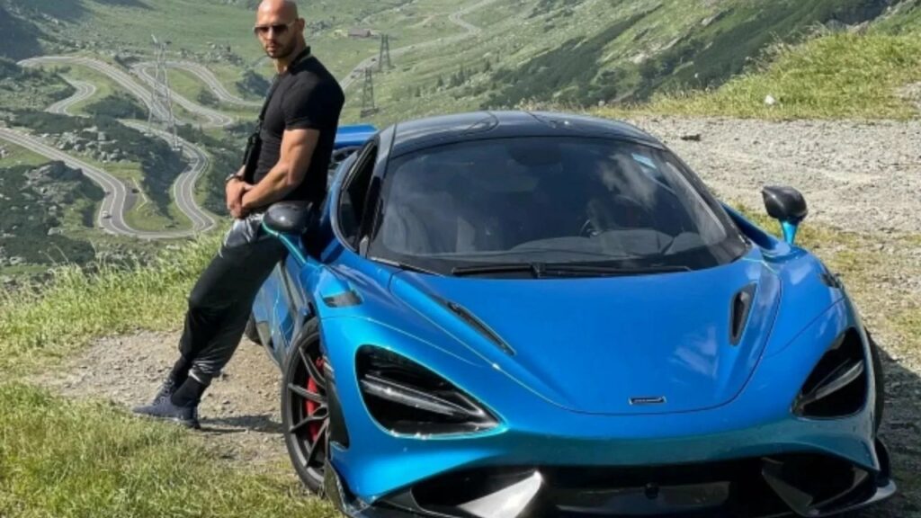 Andrew Tate with His Mclaren 765