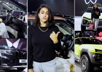 Gul Panag Shows Mahindra SUVs at Bharat Mobility Expo 2024