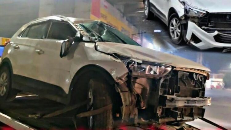 Hyundai Creta Accident Rolls Over Thrice