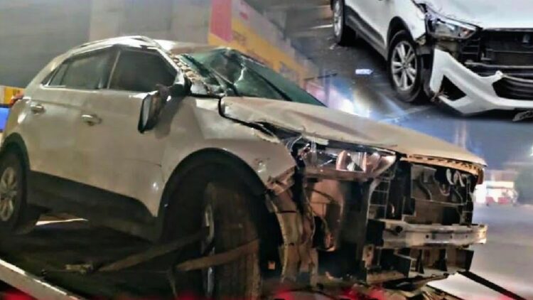 Hyundai Creta Accident Rolls over Thrice