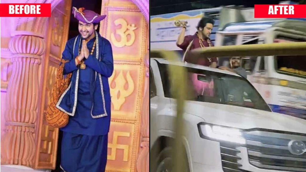 Bageshawar Dham Sarkar in his Toyota Land Cruiser LC300