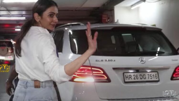 Rakul Preet Singh with Mercedes GLE 350d