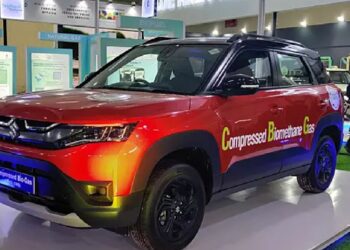 Maruti Brezza Compressed Biomethane Gas at Bharat Mobility Expo 2024