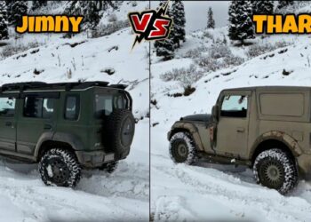 Maruti Jimny vs Mahindra Thar Snow Drive Challenge