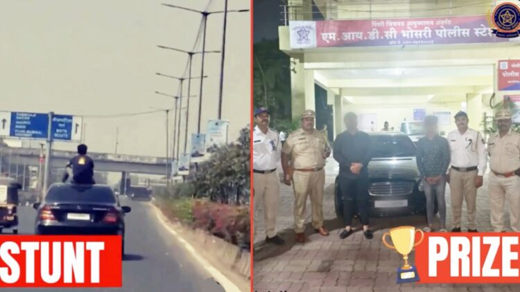 mercedes stunt pune arrested