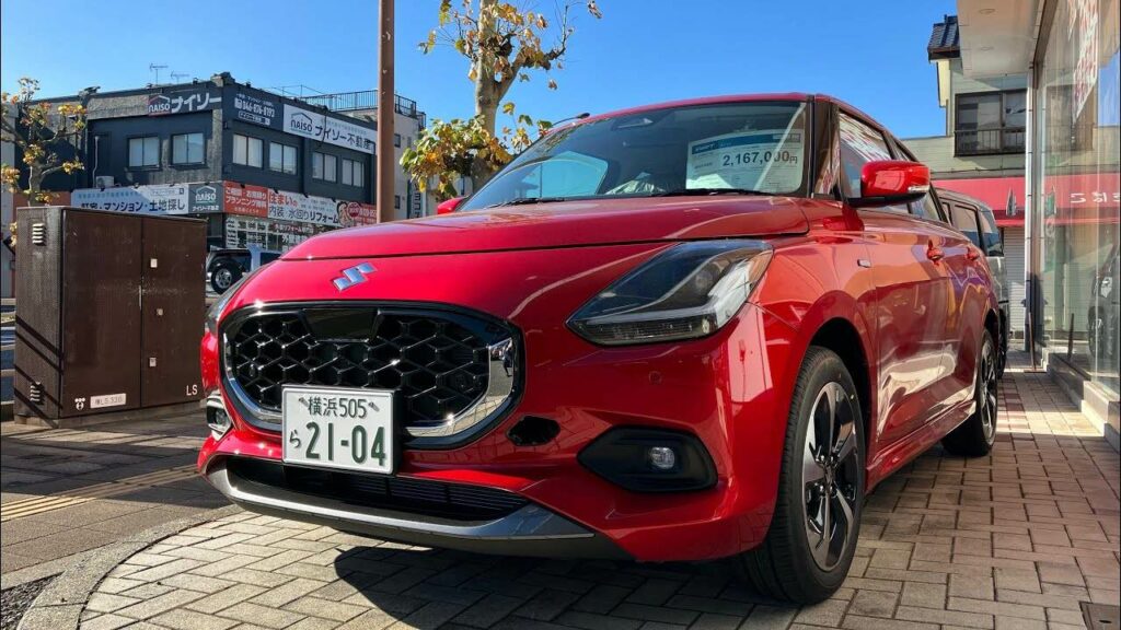 New Maruti Swift in Red in Real-World Conditions