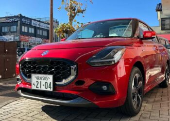 New Maruti Swift in Red in Real-World Conditions