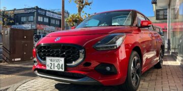 New Maruti Swift in Red in Real-World Conditions