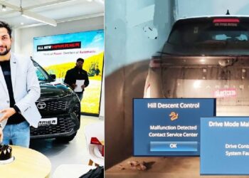 new tata harrier faces errors in 1 day-2