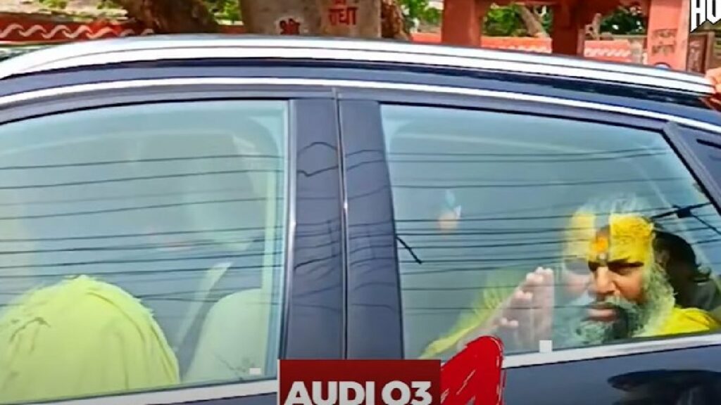 Shri Premanand Ji Maharaj in his Audi Q3