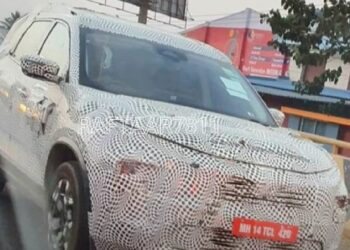 Tata Safari EV Spied Testing